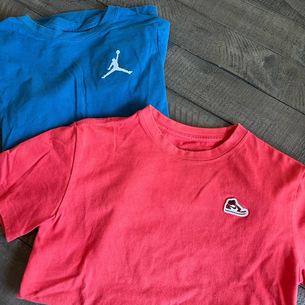 Jordan Kids Tees - Blue and Red size medium